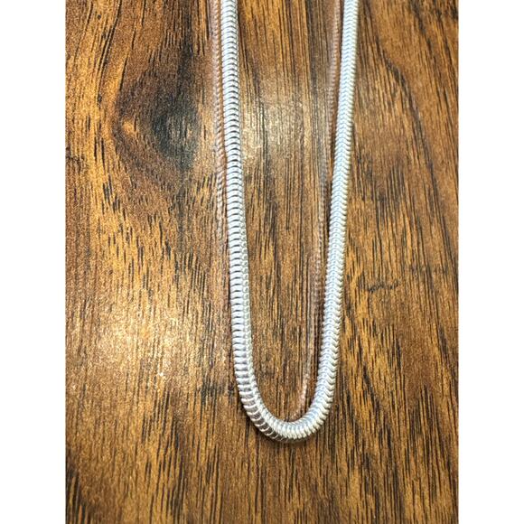 Vintage Sterling Silver Snake Chain Lobster Claw Clasp 925 Made in India - Picture 3 of 3